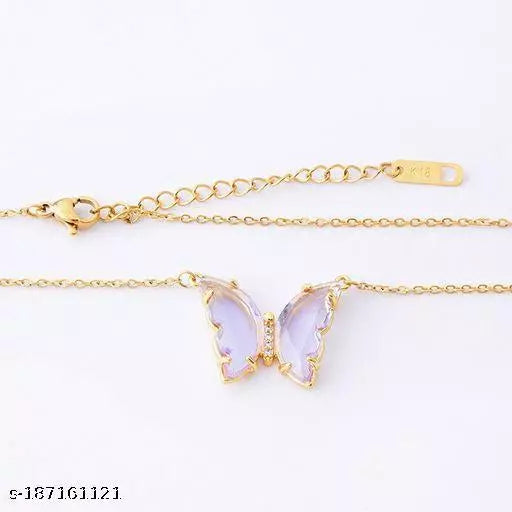 CRYSTAL BUTTERFLY NECKLACE