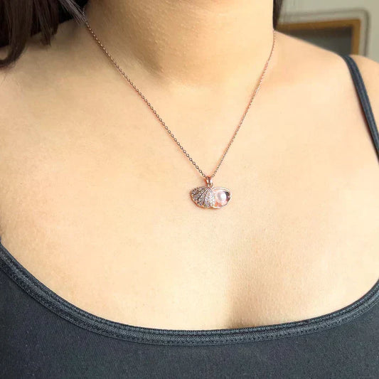 ROSE GOLD PEARL SHELL NECKLACE